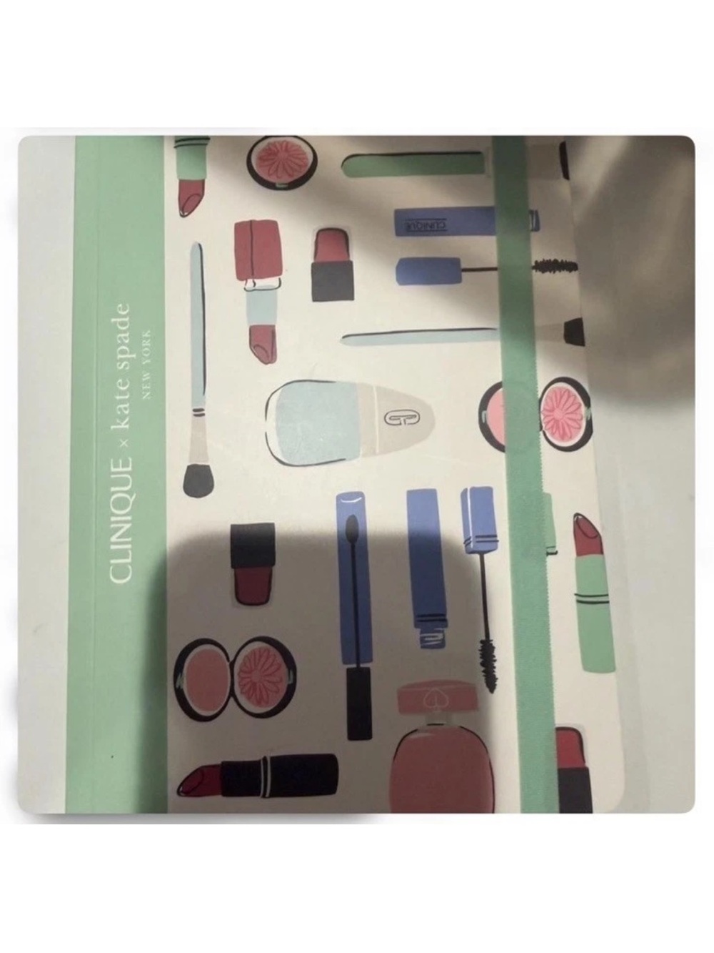 Clinique Kate spade notebook Pink, Blue Makeup Print